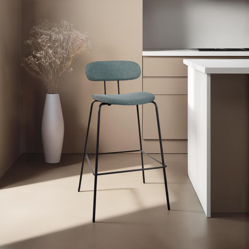 Lot de 2 chaises hautes en acier et bois