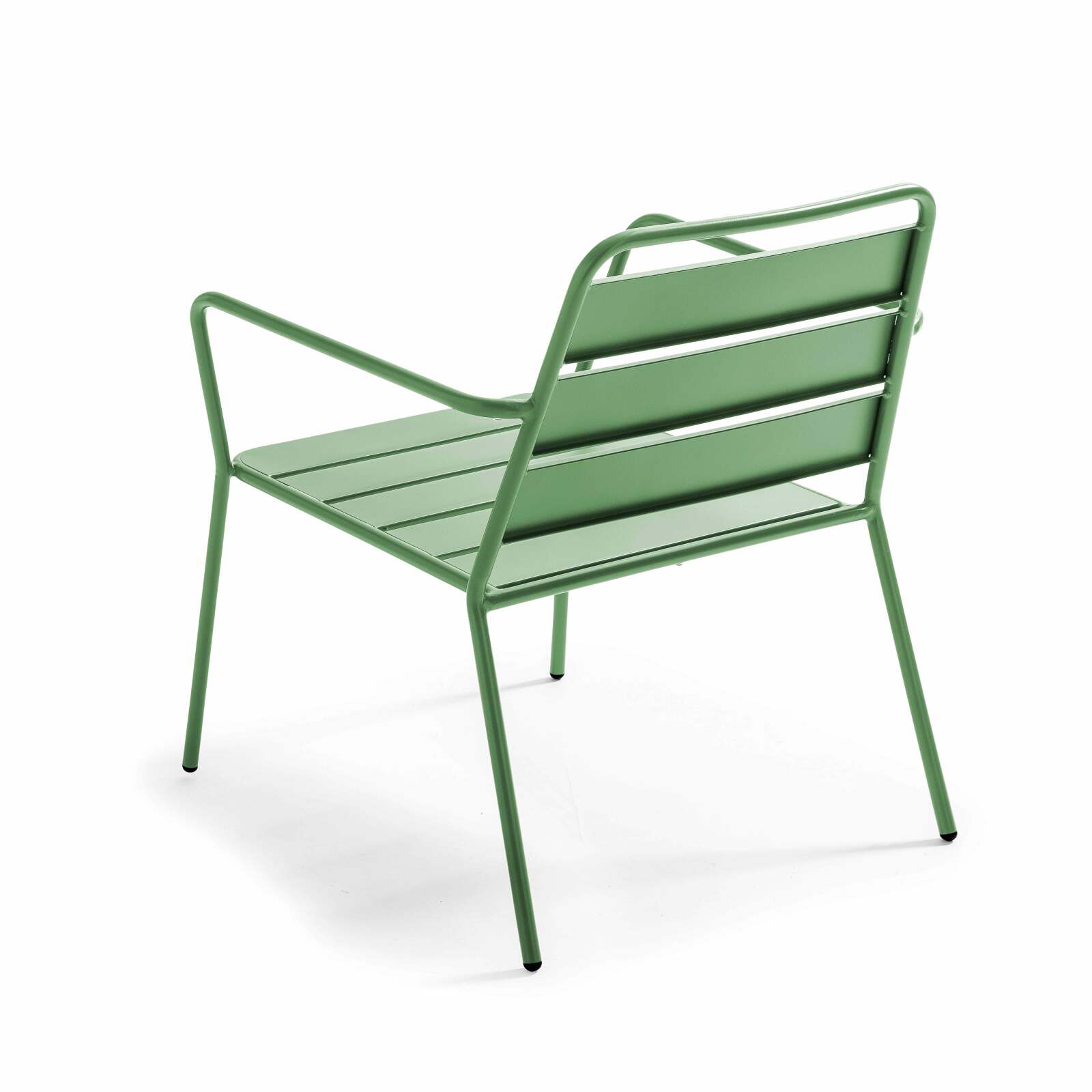 Salon de jardin en métal avec 2 fauteuils et 1 banc