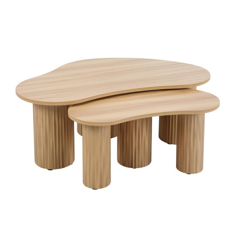 Table basse gigogne en MDF décor mélaminé