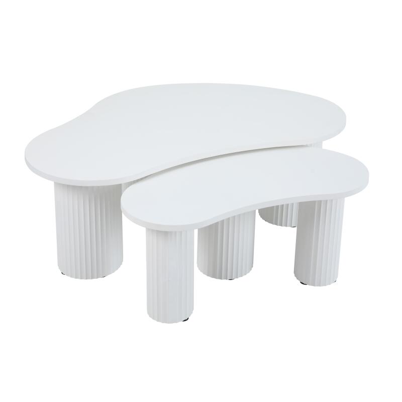 Table basse gigogne en MDF décor mélaminé
