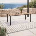 Table de jardin extensible rectangulaire (200/300 x 94,5 x 75 cm) en aluminium et polywood