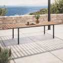 Table de jardin extensible rectangulaire avec 8 chaises et 2 chaises avec accoudoirs