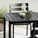 Table de terrasse carrée 70 x 70 cm et 4 chaises en aluminium