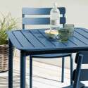 Table de terrasse carrée 70 x 70 cm et 2 chaises en aluminium