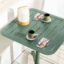 Plateau de table de terrasse carré 60 x 60 cm en aluminium