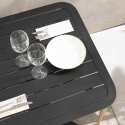 Plateau de table de terrasse carré 60 x 60 cm en aluminium