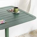 Plateau de table de terrasse carré 60 x 60 cm en aluminium