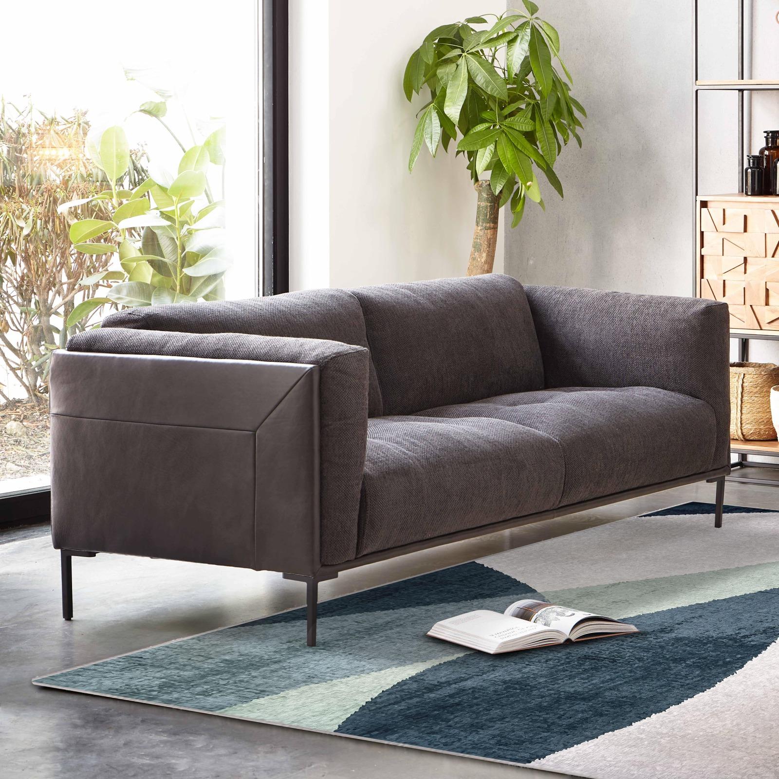 Tapis chenille rectangulaire en polyester à poils courts 