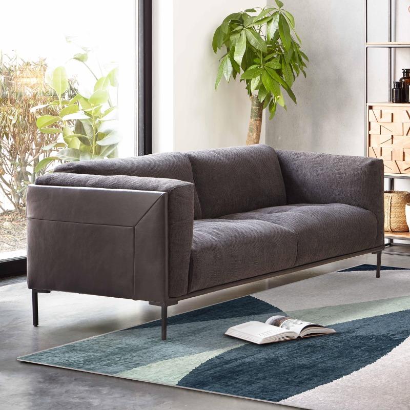 Tapis chenille rectangulaire en polyester à poils courts 