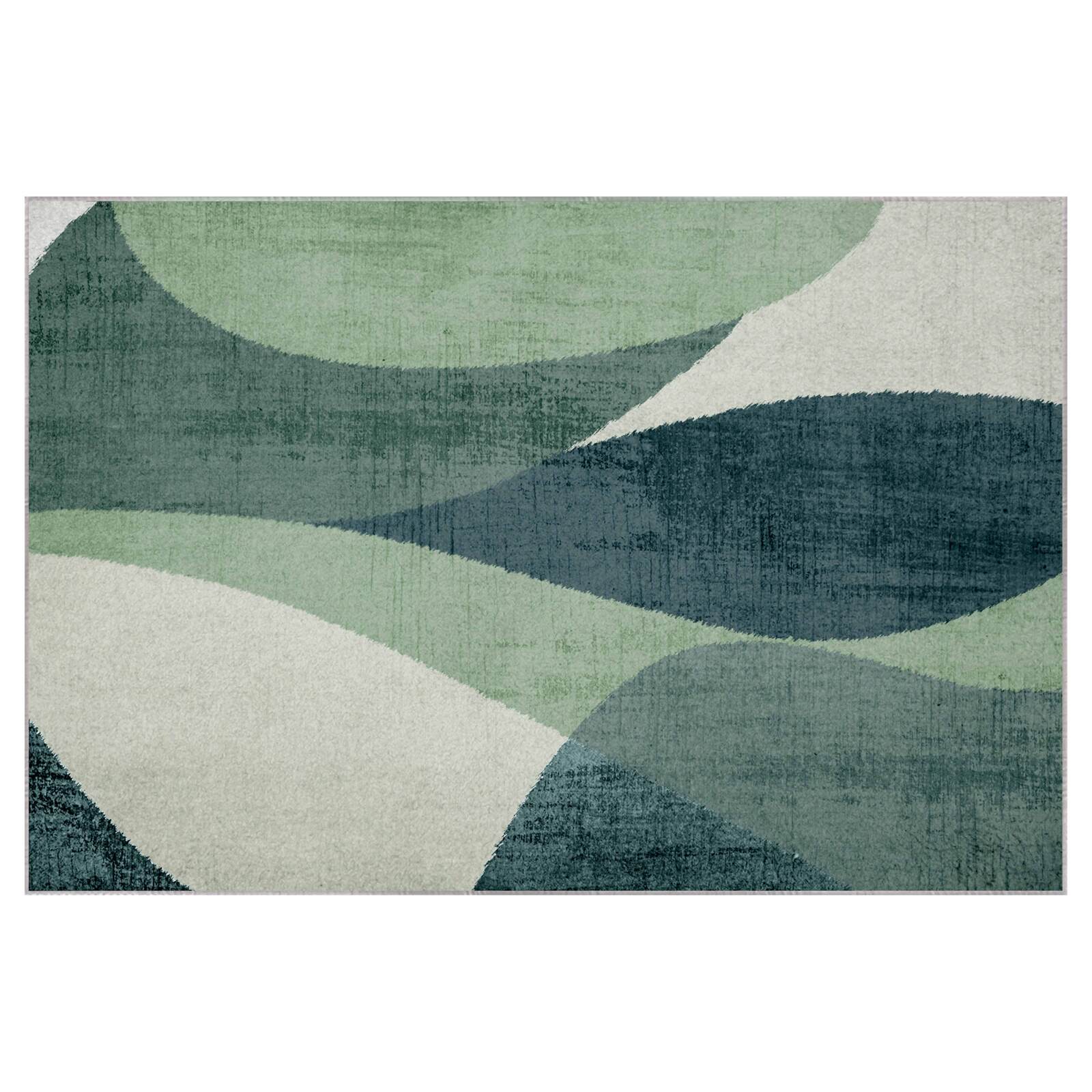 Tapis chenille rectangulaire en polyester à poils courts 