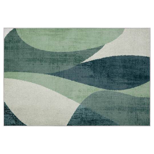 Tapis chenille rectangulaire en polyester à poils courts