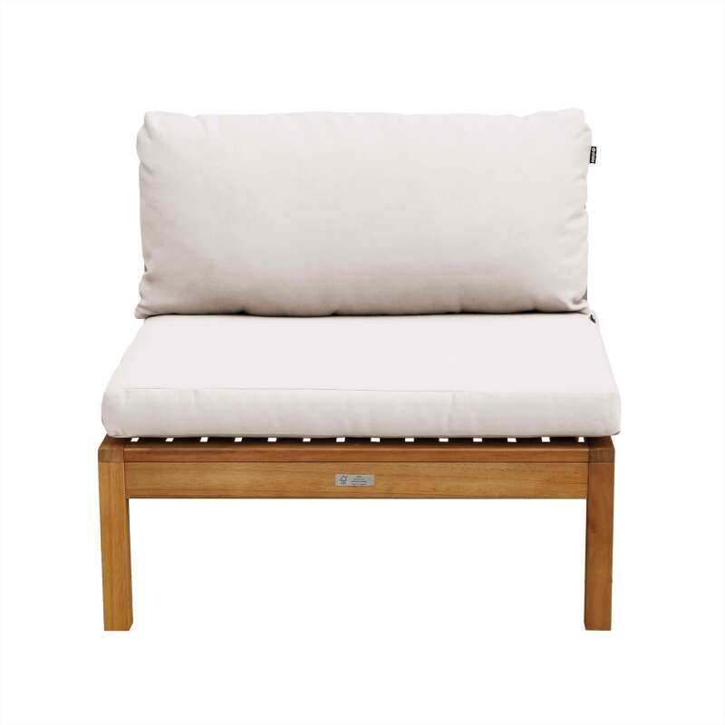 Fauteuil de jardin bas en bois d'eucalyptus FSC®