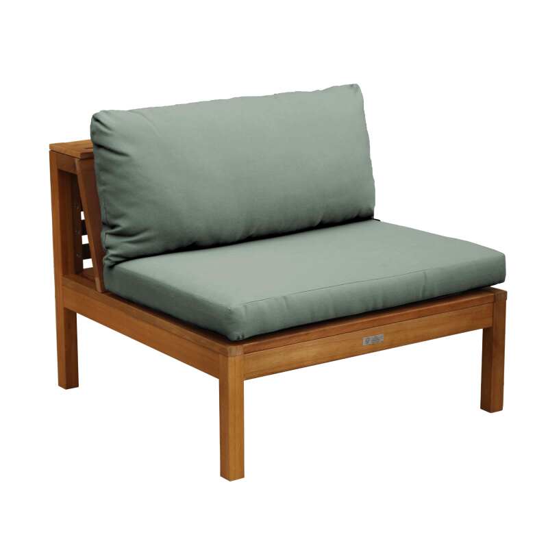 Fauteuil de jardin bas en bois d'eucalyptus FSC®