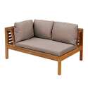 Canapé gauche de jardin bas en bois d'eucalyptus FSC®