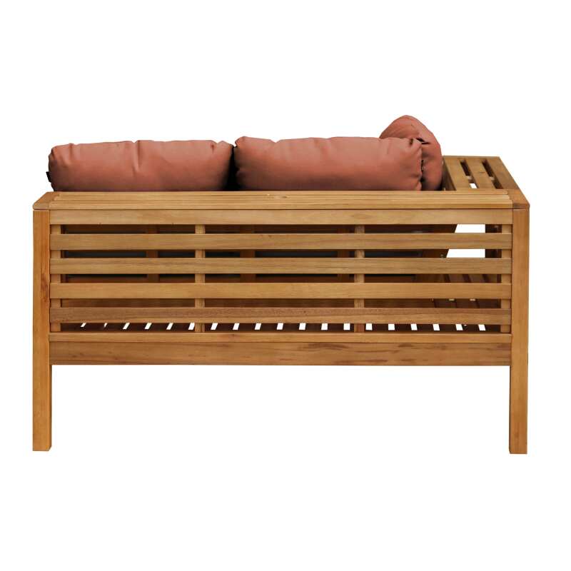 Canapé gauche de jardin bas en bois d'eucalyptus FSC® (6/7)