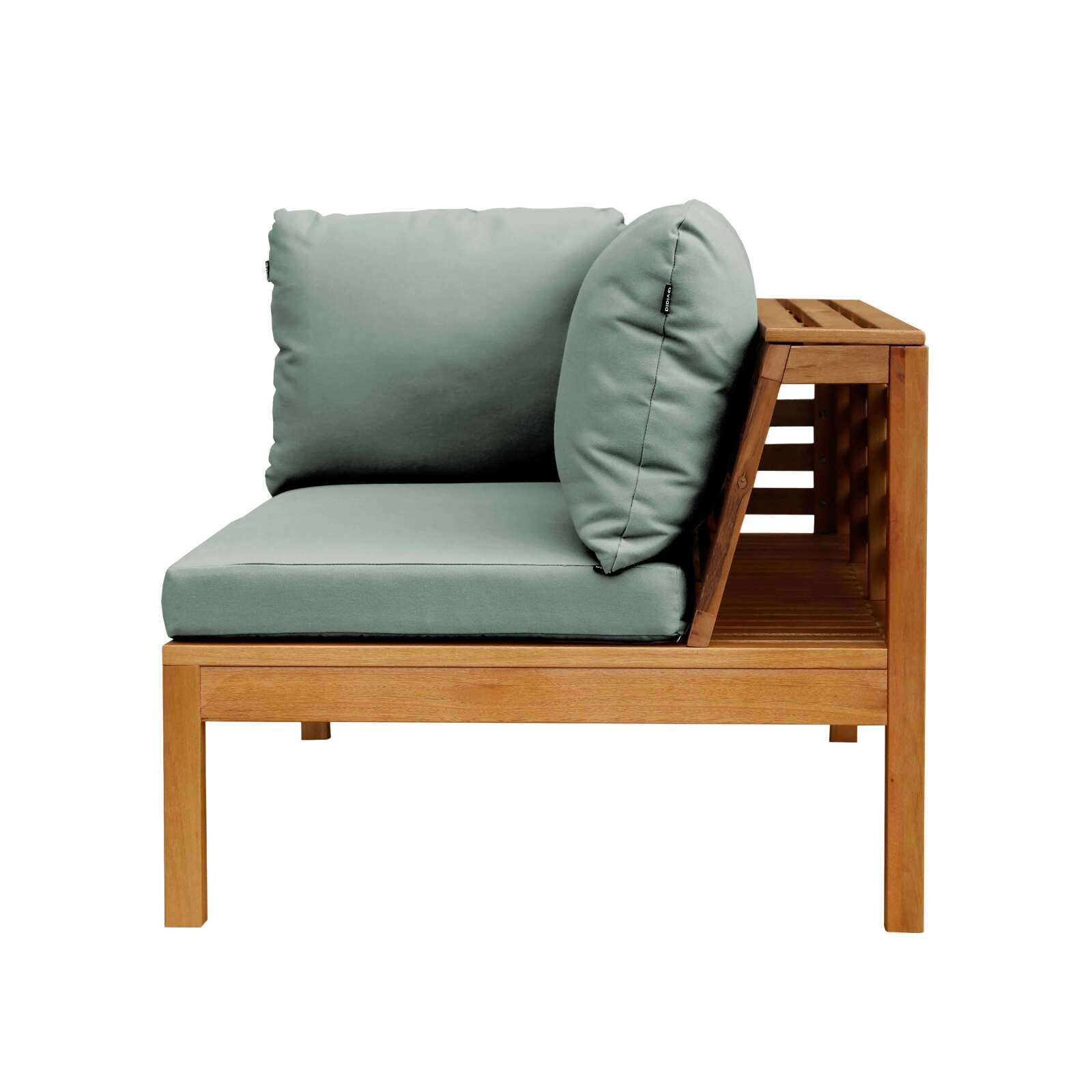 Canapé gauche de jardin bas en bois d'eucalyptus FSC®