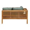 Canapé gauche de jardin bas en bois d'eucalyptus FSC®