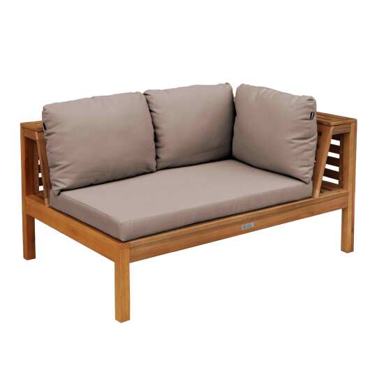 Canapé droit de jardin bas en bois d'eucalyptus FSC®
