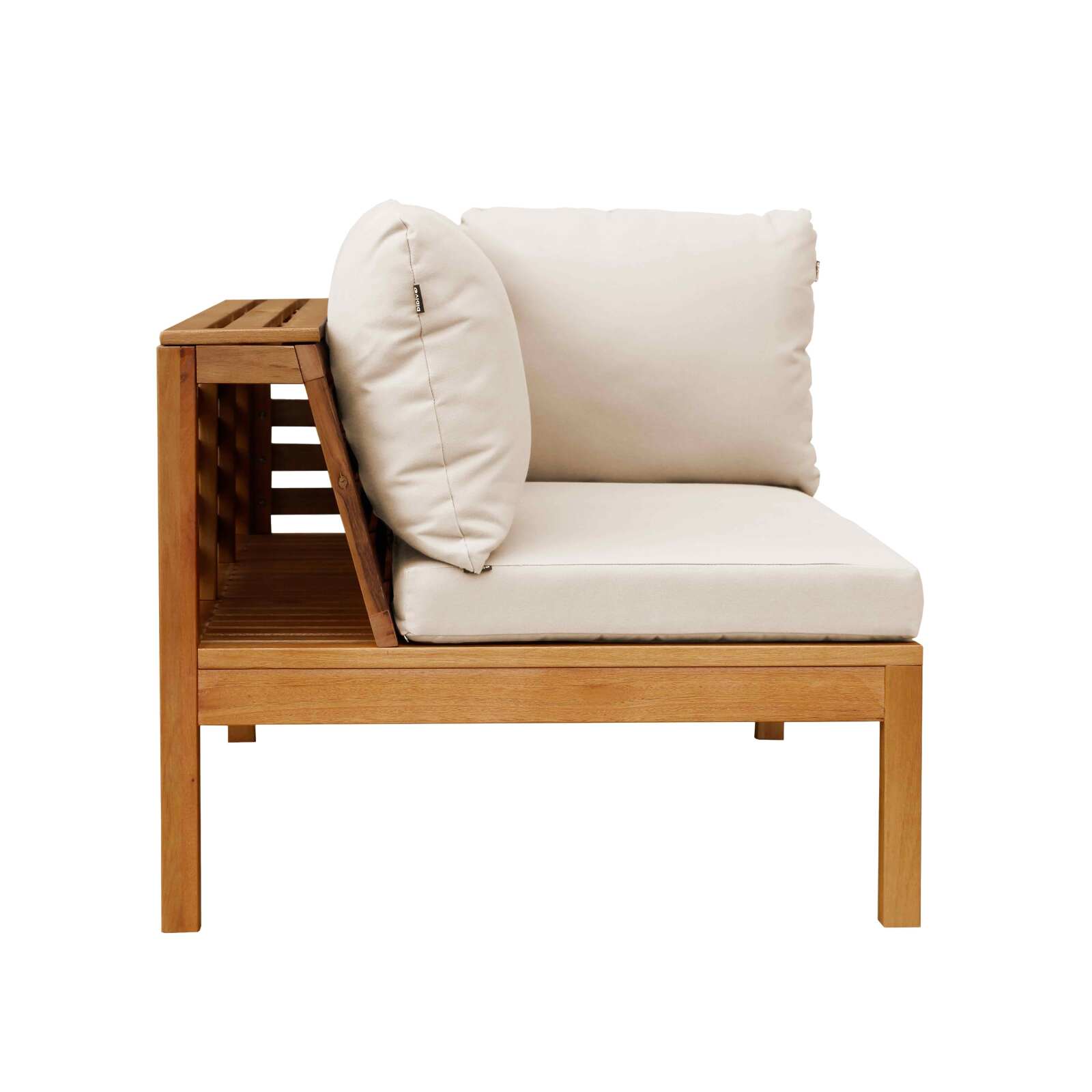 Canapé droit de jardin bas en bois d'eucalyptus FSC®