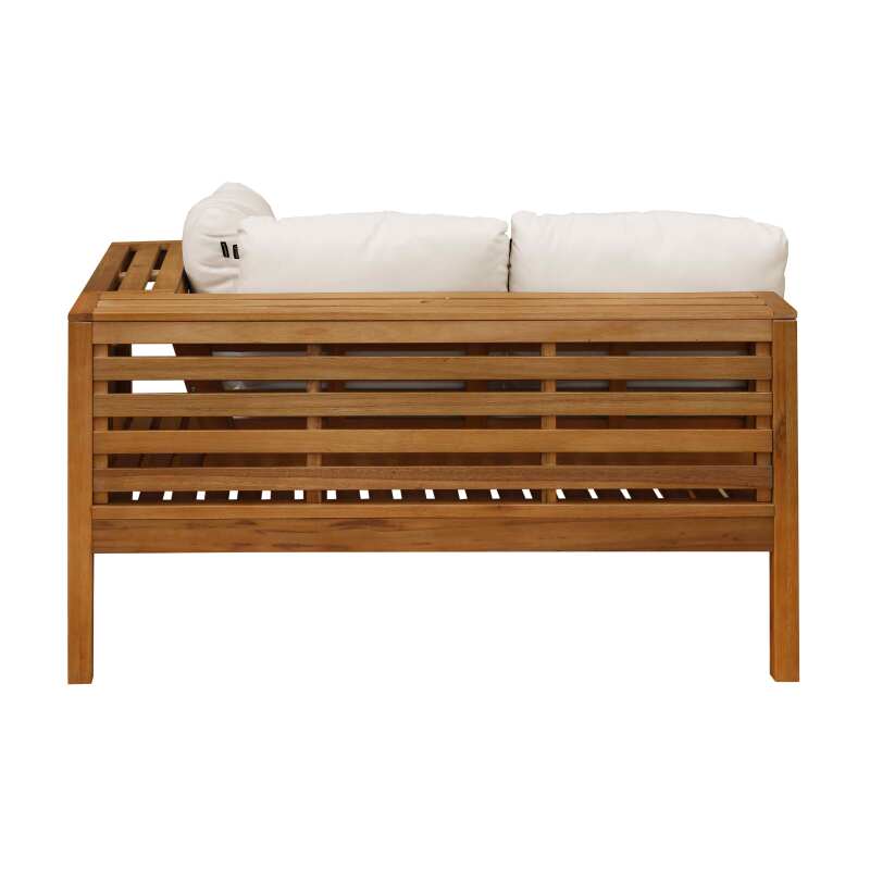 Canapé droit de jardin bas en bois d'eucalyptus FSC® (6/7)