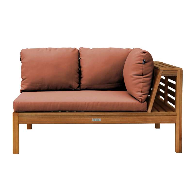 Canapé droit de jardin bas en bois d'eucalyptus FSC®