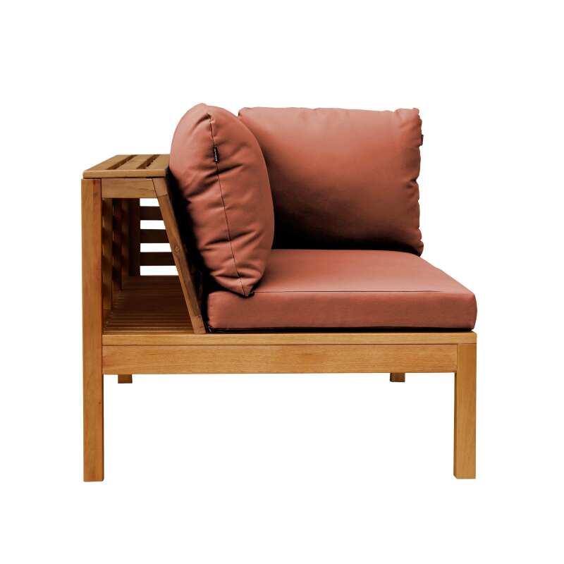 Canapé droit de jardin bas en bois d'eucalyptus FSC®