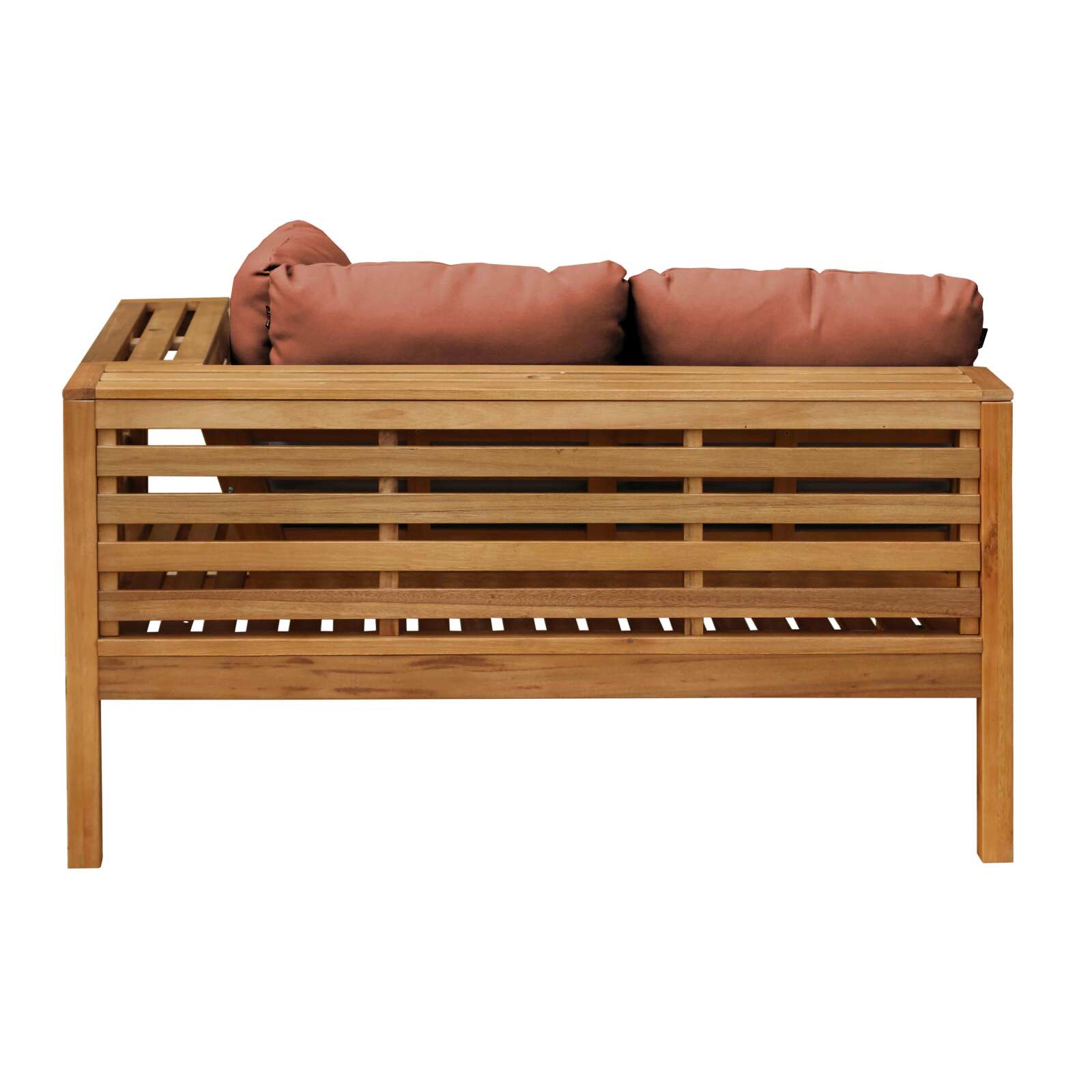 Canapé droit de jardin bas en bois d'eucalyptus FSC®