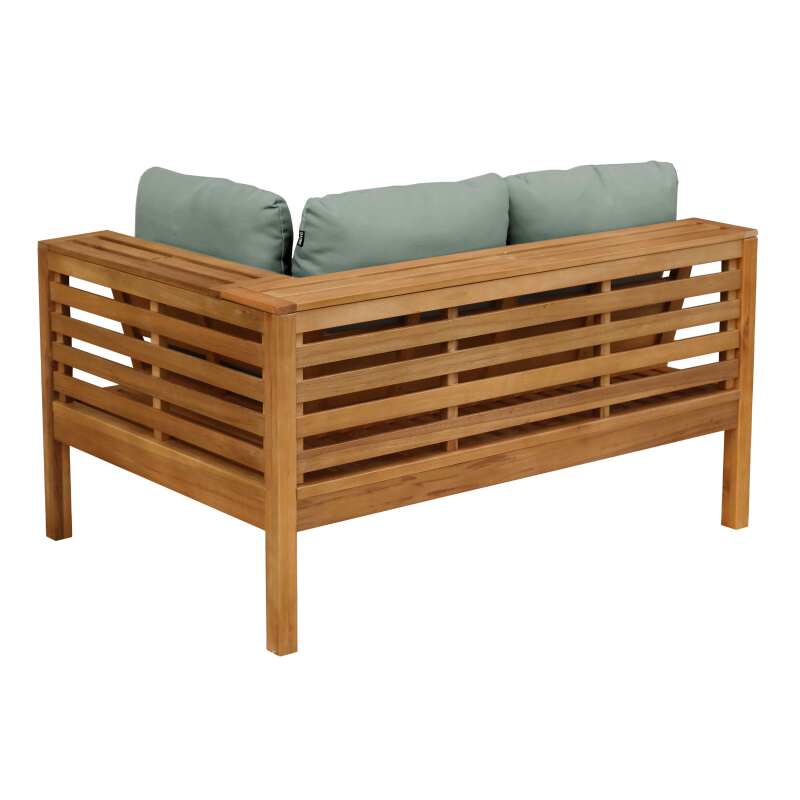 Canapé droit de jardin bas en bois d'eucalyptus FSC®