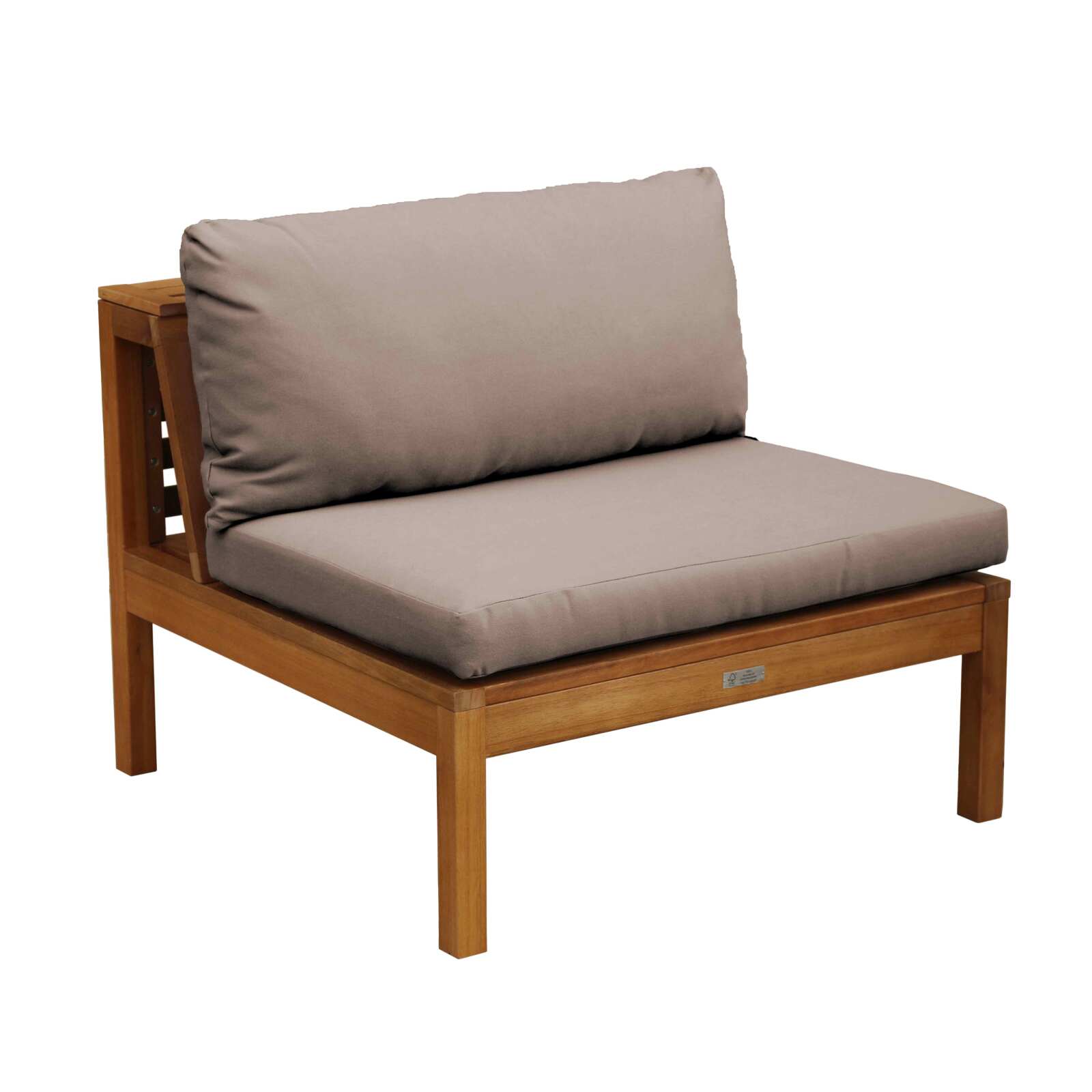 Salon de jardin bas d'angle 4 places avec table en bois d'eucalyptus FSC®