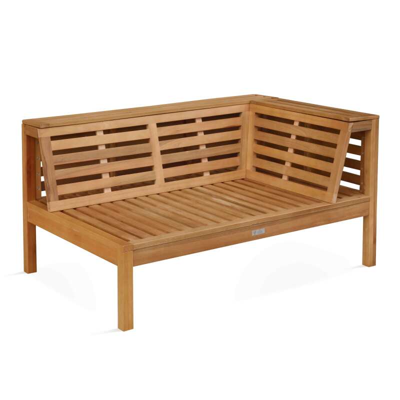 Salon de jardin bas d'angle 4 places avec table en bois d'eucalyptus FSC®