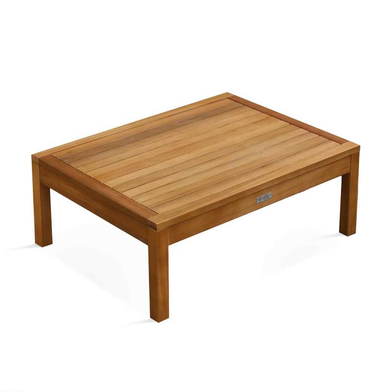 Salon de jardin bas d'angle 4 places avec table en bois d'eucalyptus FSC®