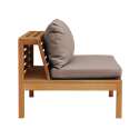 Salon de jardin bas d'angle 5 places avec table en bois d'eucalyptus FSC®