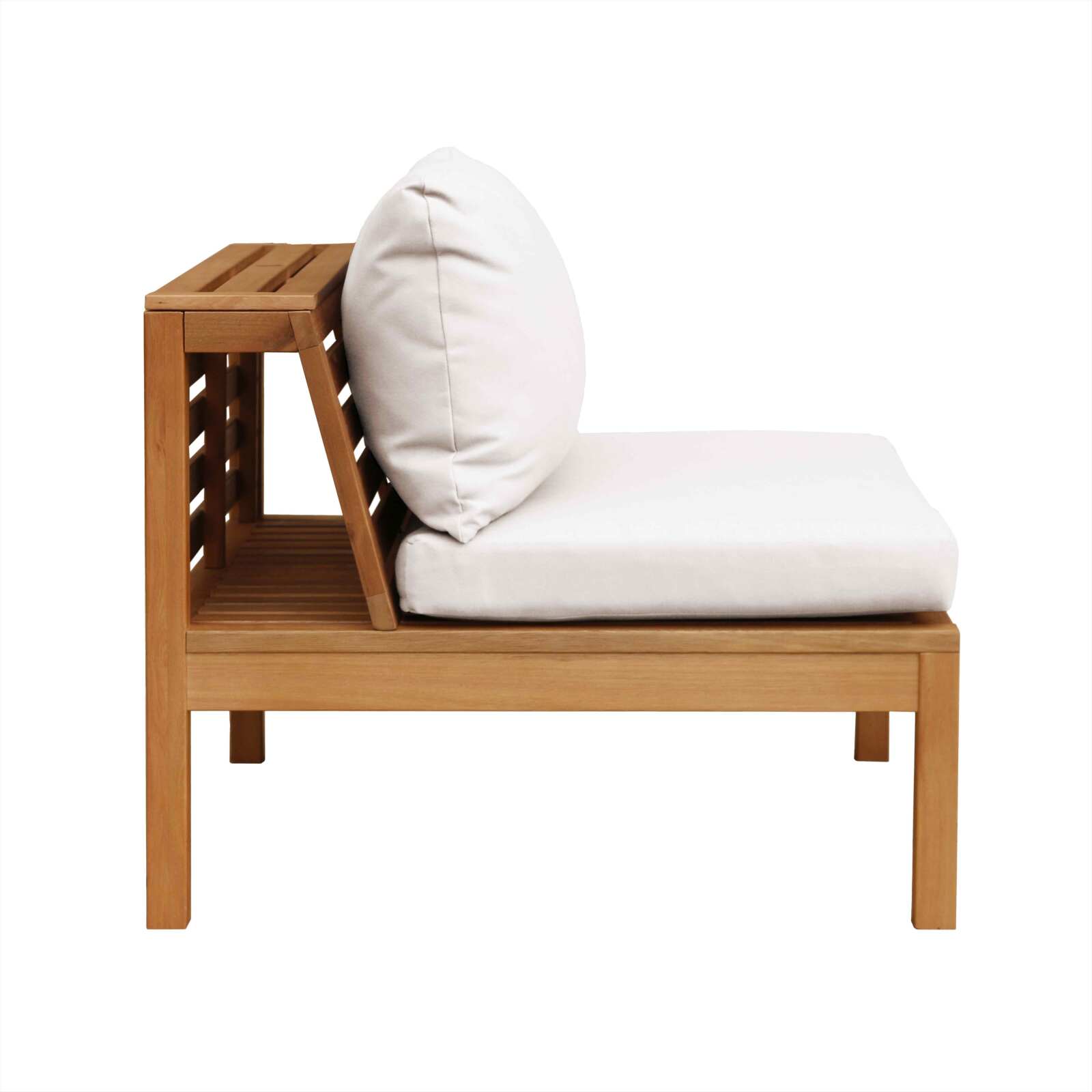 Salon de jardin bas d'angle 5 places avec table en bois d'eucalyptus FSC®