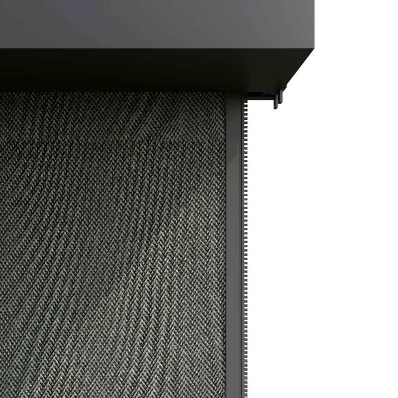 Pergola bioclimatique adossée 4x3m effet bois en aluminium avec 1, 2 ou 3 stores