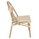 Chaise de jardin style bistrot parisien en aluminium et rotin synthétique
