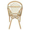 Chaise de jardin style bistrot parisien en aluminium et rotin synthétique