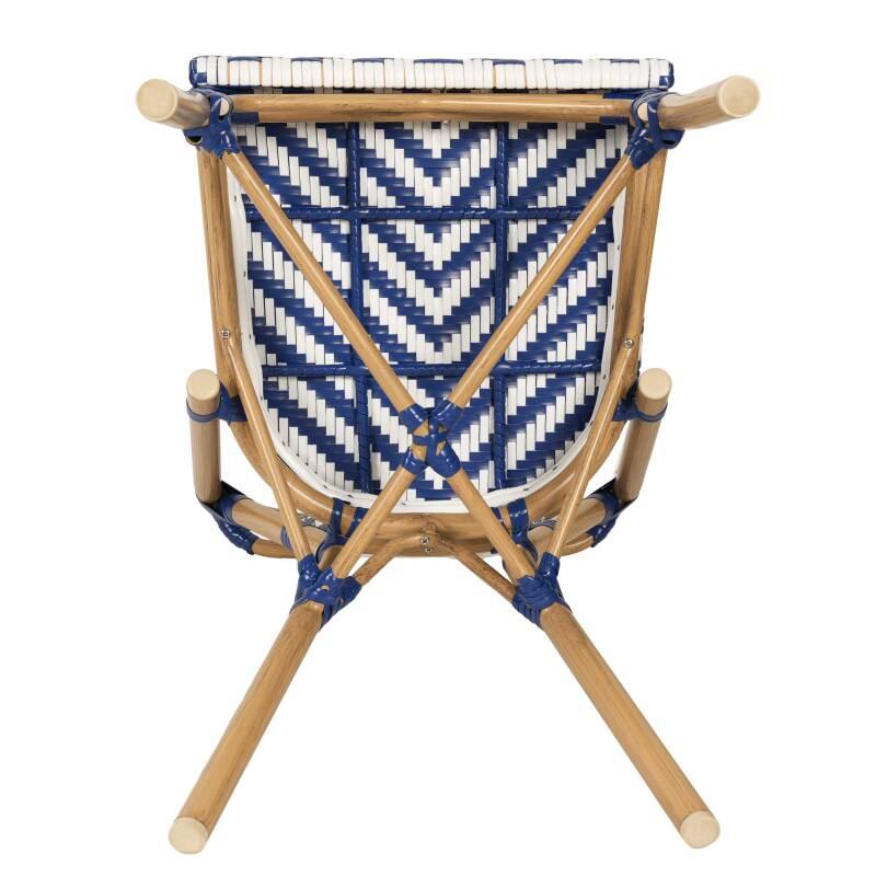 Chaise de jardin style bistrot parisien en aluminium et rotin synthétique (5/6)