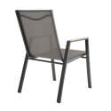 Chaise de jardin en aluminium et textilène - Lot de 2