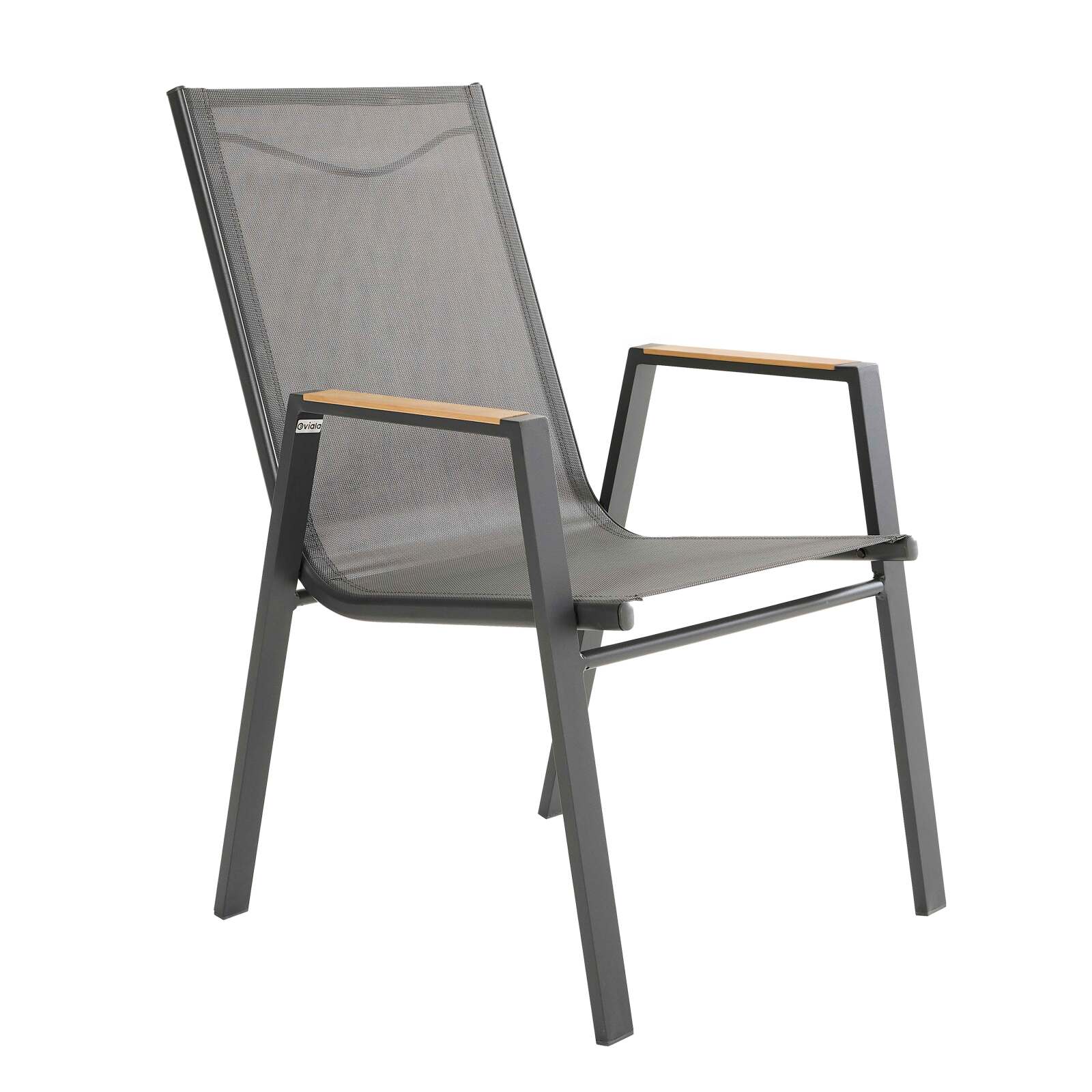 Chaise de jardin en aluminium et textilène - Lot de 2