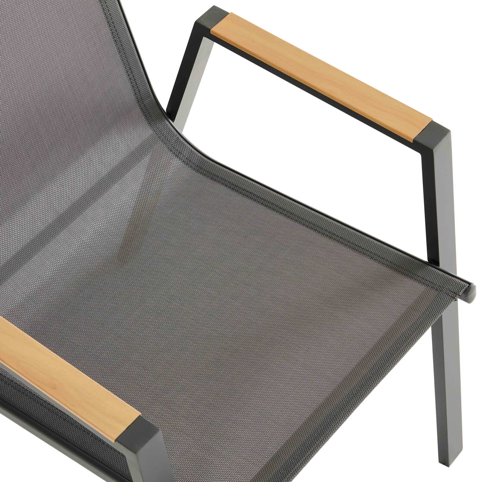 Chaise de jardin en aluminium et textilène - Lot de 2