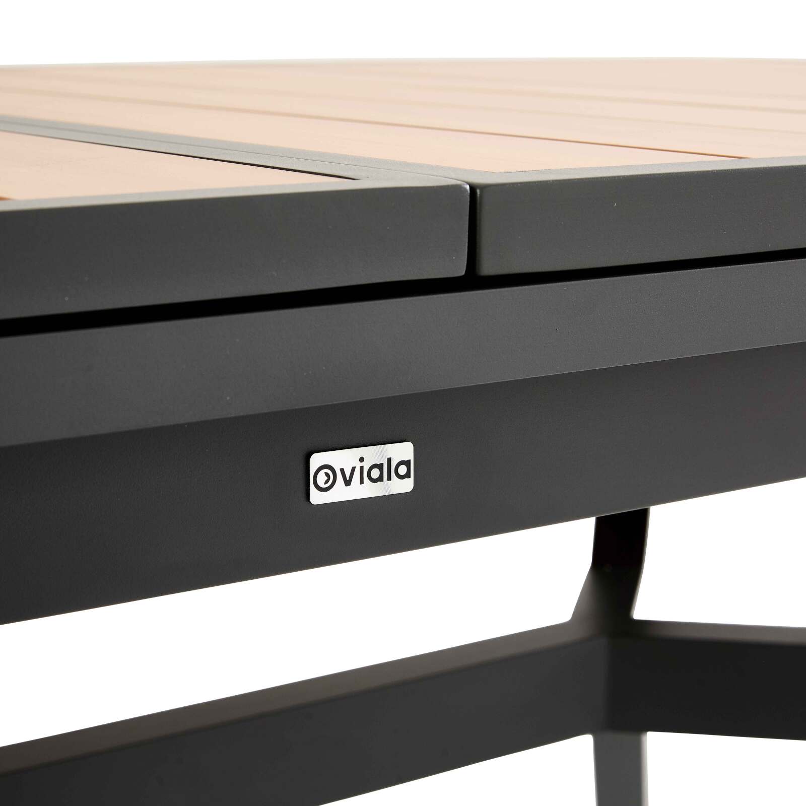 Table de jardin extensible rectangulaire 187/250 cm en aluminium et 10 chaises avec accoudoirs 