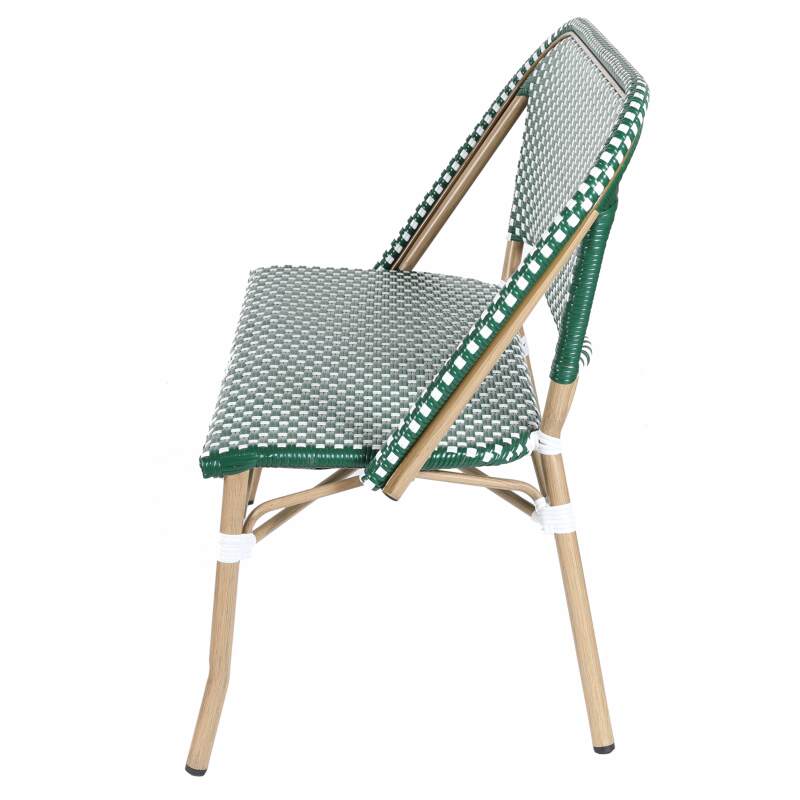 Banc de jardin en alumunium et rotin synthétique