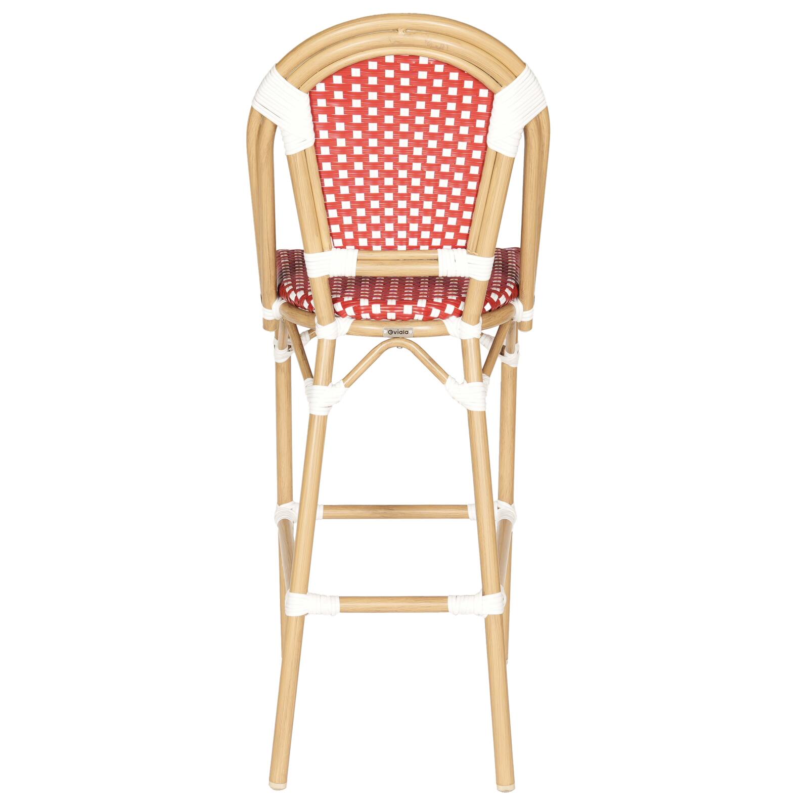 Chaise haute de jardin en aluminium et rotin synthétique 