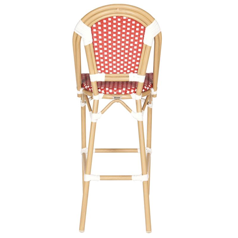 Chaise haute de jardin en aluminium et rotin synthétique 