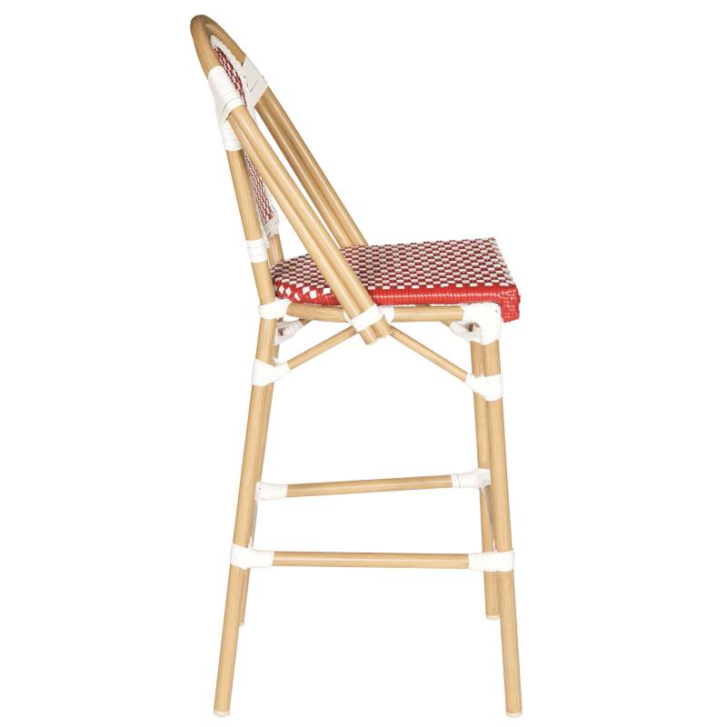 Chaise haute de jardin en aluminium et rotin synthétique