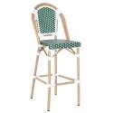 Chaise haute de jardin en aluminium et rotin synthétique 