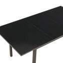 Table à manger rectangulaire(120/160 x 80 x 75 cm) en MDF avec finition mélamine