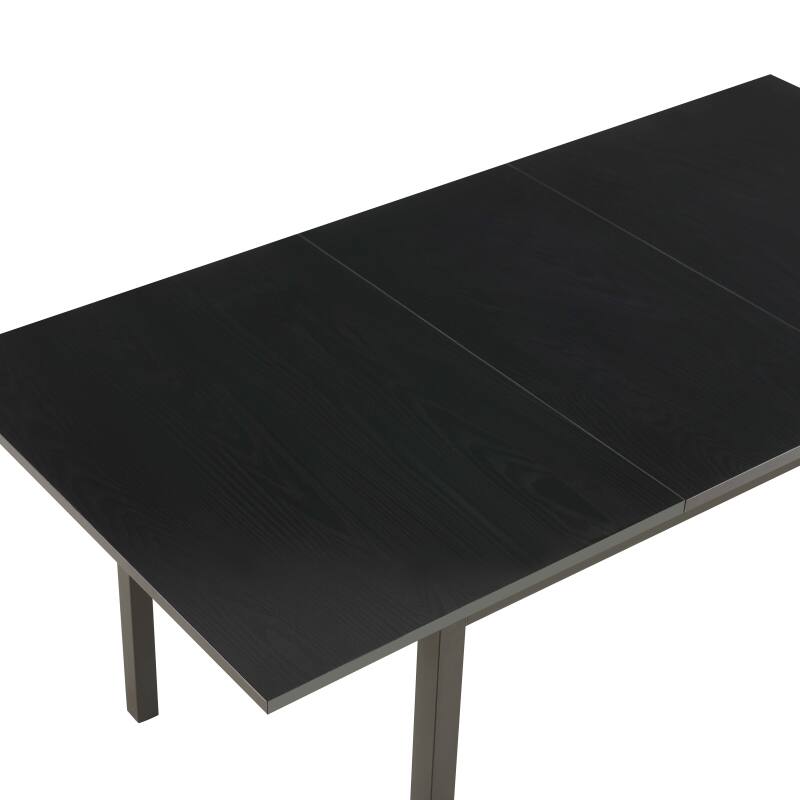 Table à manger rectangulaire(120/160 x 80 x 75 cm) en MDF avec finition mélamine
