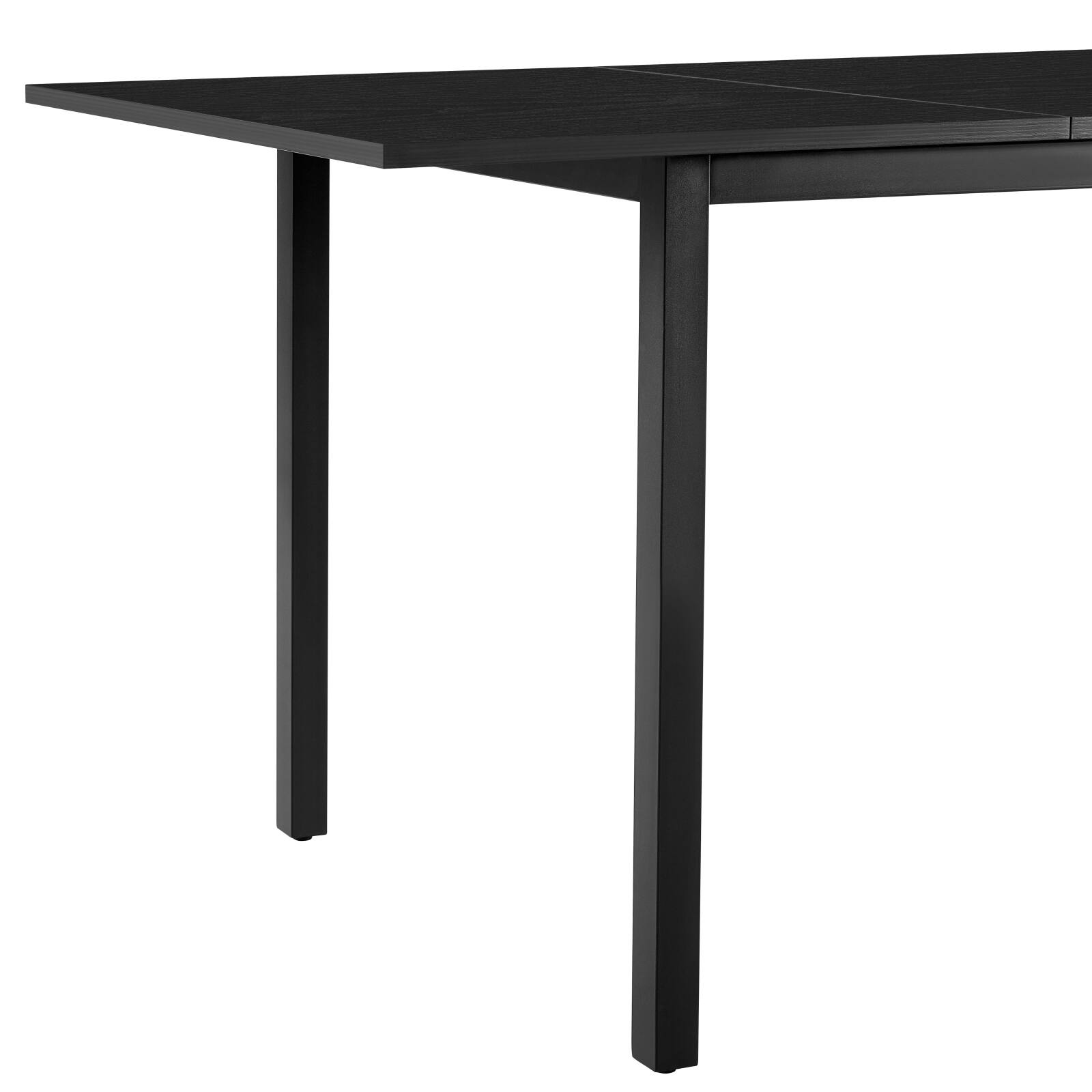 Table à manger rectangulaire(120/160 x 80 x 75 cm) en MDF avec finition mélamine 