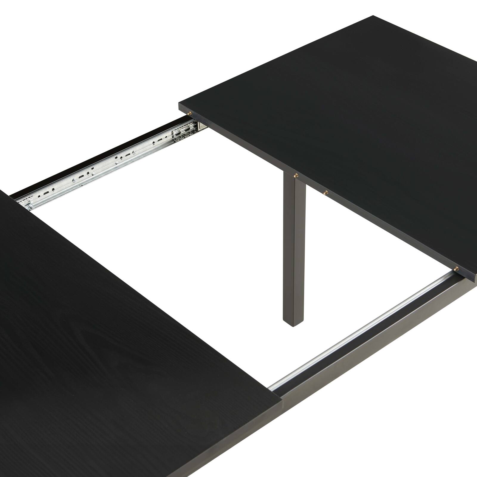 Table à manger rectangulaire(120/160 x 80 x 75 cm) en MDF avec finition mélamine 